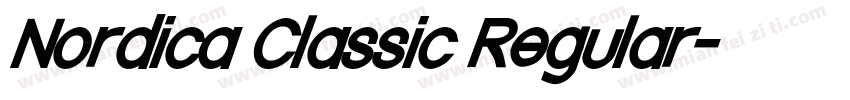Nordica Classic Regular字体转换